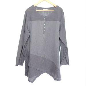 J. Jill Lagenlook Linen Blend Tunic Top